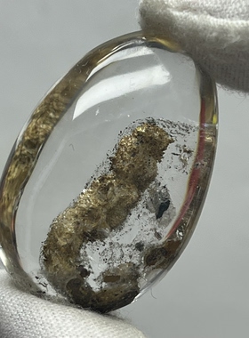 天然水晶包裹黄泥晶中晶共生体水晶吊坠项链男女款水晶饰品可百塔