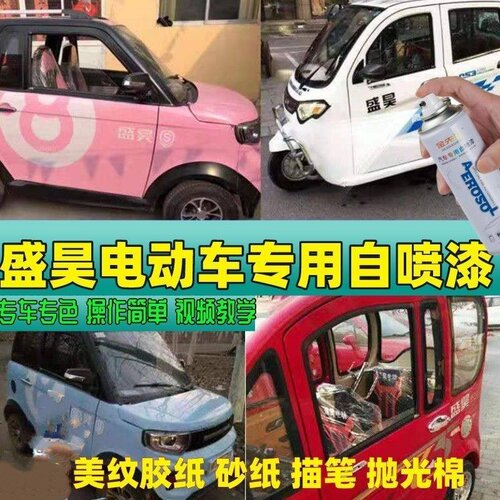 盛昊电动四轮车三轮车专用自喷漆