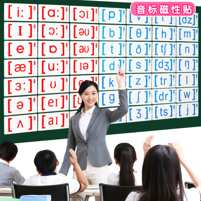 磁性教学大小号48个国际音标卡片