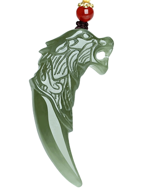 和田玉狼牙吊坠挂件玉石饰品挂件