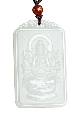 和田玉生肖马大势至菩萨本命佛