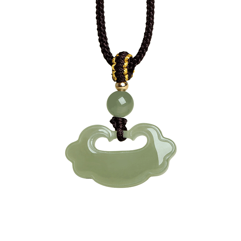 和田玉平安锁吊坠挂件玉佩男女款