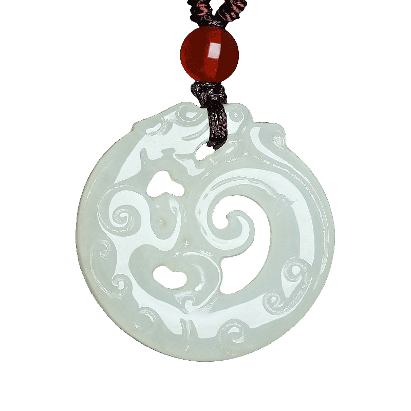 新疆和田玉生肖仿古龙挂件饰品