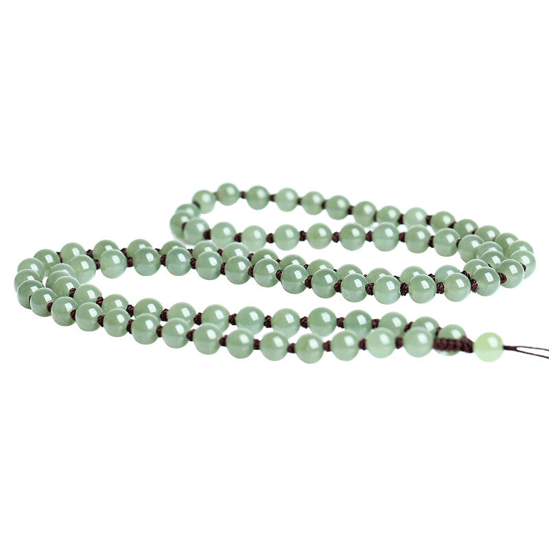 和田玉圆珠玉项链挂绳男女款