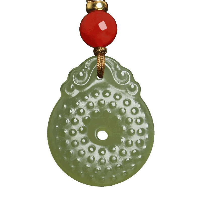 和田玉平安扣吊坠男女款