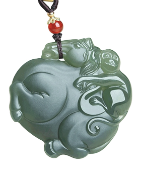 和田玉马上封侯玉吊坠挂件玉佩