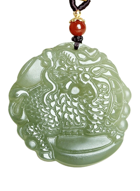 和田玉麒麟献瑞玉吊坠挂件男女款