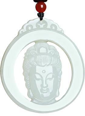 天然挂件玉饰品项链观音吊坠