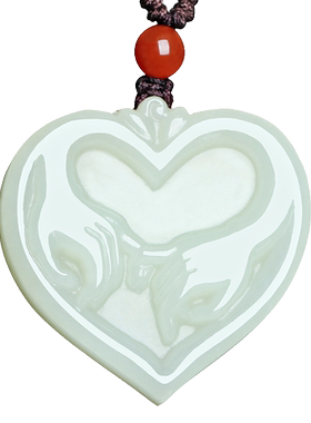 天然爱心相伴挂件男女款玉石饰品