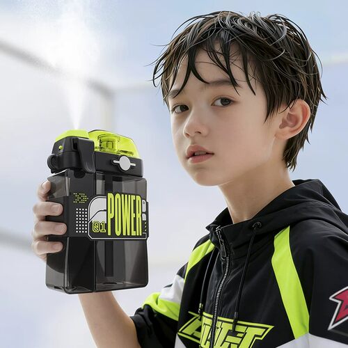 儿童水杯夏日便携吸管杯塑料杯