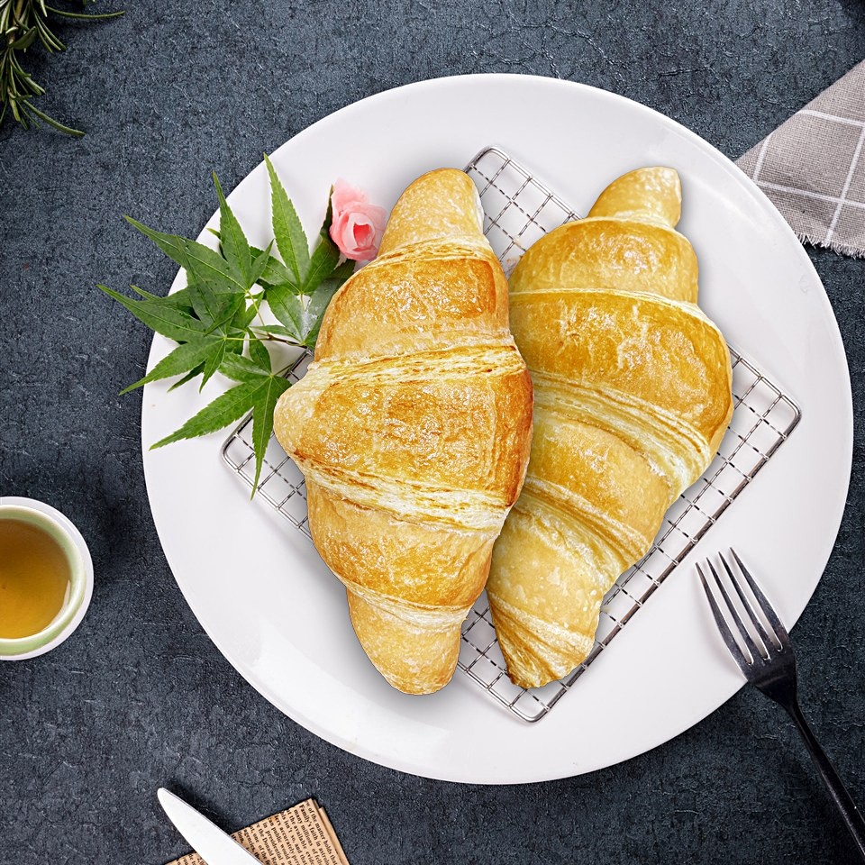 牛角包三明治面包明贤手工制作