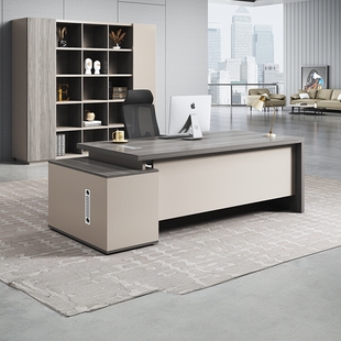 单人老板办公桌主管经理桌子老板桌椅组合简约现代办公室大班台