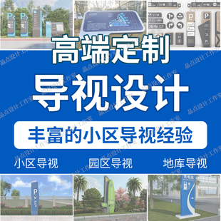 标识导视系统方案设计园区地产小区景区停车场导向牌点位深化设计