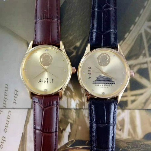 Кварцевые часы, циферблат для пожилых людей, швейцарские часы из нержавеющей стали, памятный ремень, для среднего возраста, из натуральной кожи, подарок на день рождения