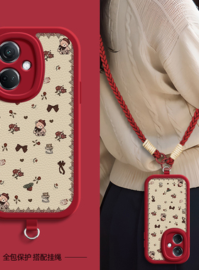 适用OPPOK13Turbo手机壳玫瑰小熊k13TurboPro带挂绳OPPOK12plus保护套K12/11/10/7女k10x/k11x外壳新款防摔