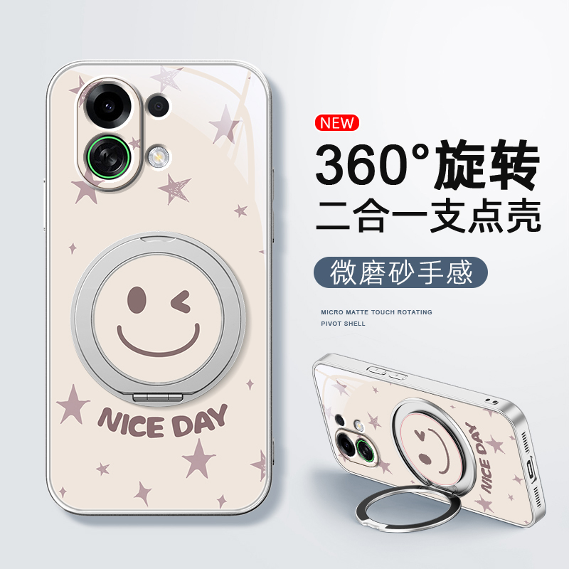 Nice笑脸适用oppok13turbopro手机壳支点新款k13turbo保护套OPPO磁吸旋转带支架磨砂硅胶全包防摔外壳