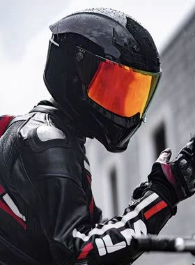 现货ILM摩托车头盔mf509魅影男女双镜片全盔四季防雾冬季机车