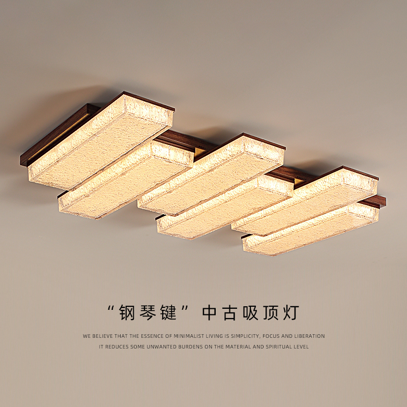 海外版中古风客厅吸顶灯2025新款法式复古美式新中式高级感大厅灯