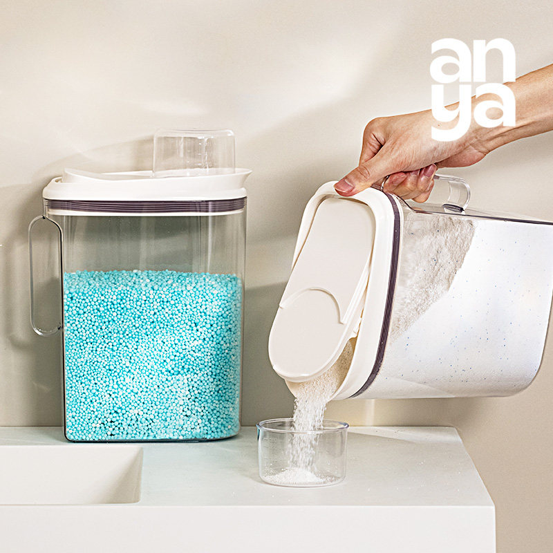 安雅洗衣液收纳罐分装洗衣粉密封手洗液收纳盒防潮容器专用储存桶,收纳整理,洗衣粉收纳盒/罐,淘宝优惠券,粉丝福利购,淘宝优惠卷