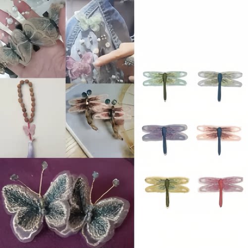 蜻蜓刺绣布贴小清新衣服装饰辅料