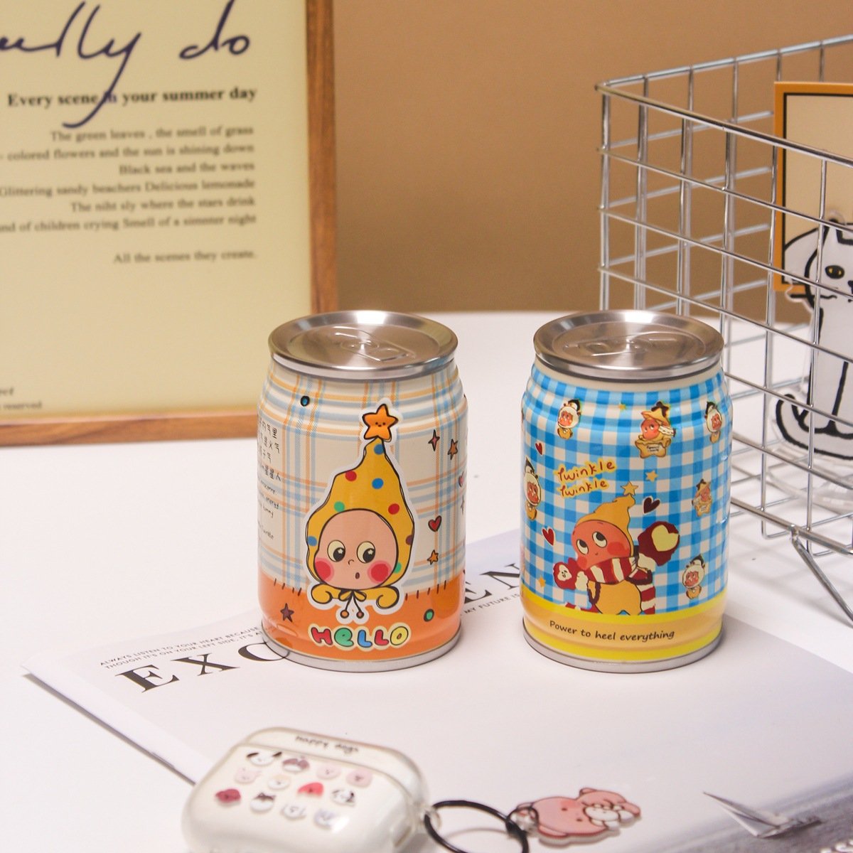 进口易拉罐创意保温杯小巧便携个性小容量水杯迷你口袋杯子316不