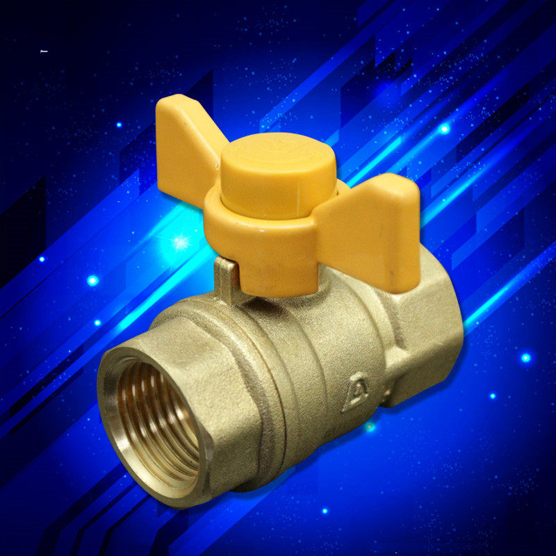 盾安牌新款螺纹 蝶柄黄铜球阀 天燃气管道开关 4分燃气阀门4分阀