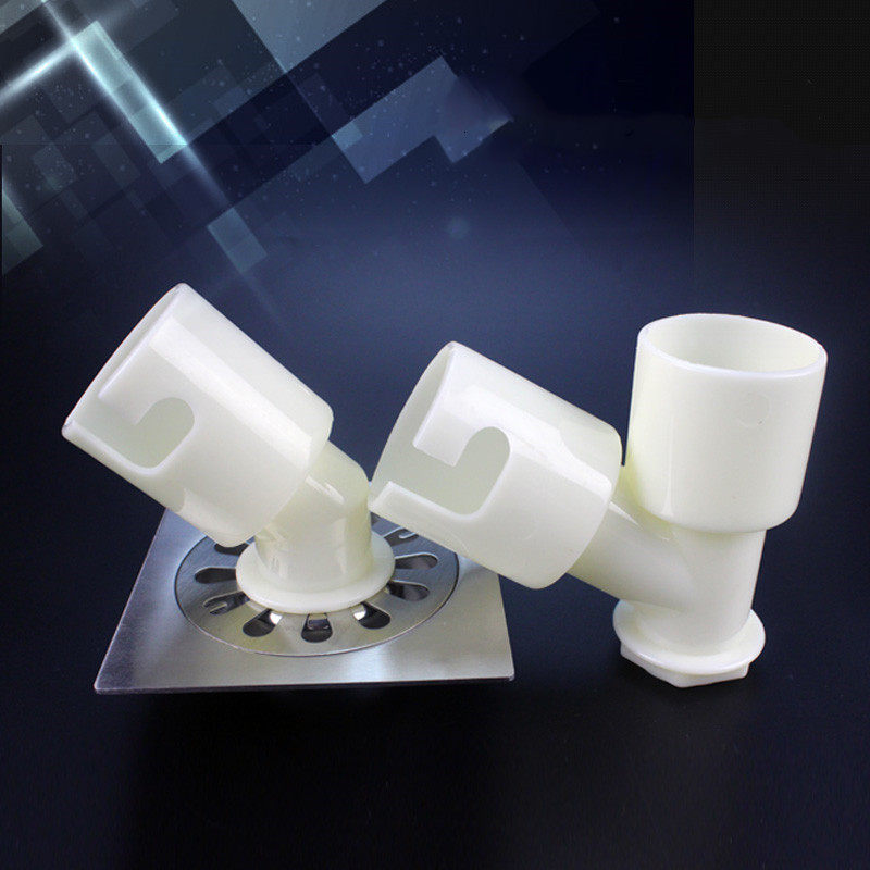 洗衣机地漏下水管专用接头 弯管斜通三通地漏接头 排水管转接头