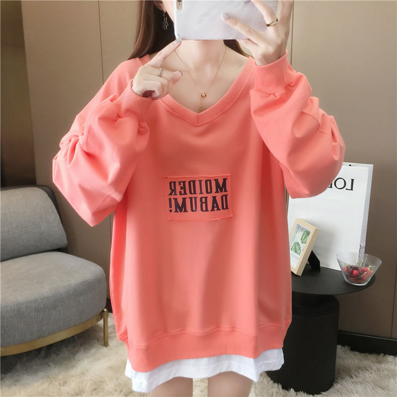 春秋纯棉卫衣女宽松慵懒