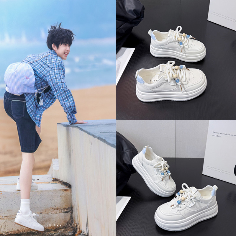 TF家族4代陈奕恒同款厚底小白鞋小个子增高休闲板鞋夏软底运动鞋