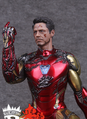 丧钟重涂合作款1/6托尼响指钢铁侠MK85雕像复仇者联盟可换HT头雕