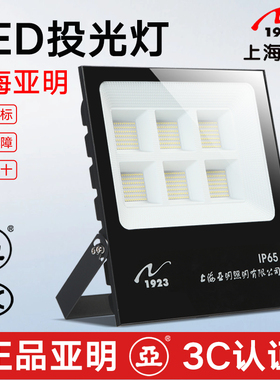 上海亚明led投光灯户外防水防雷工厂射灯超亮路灯球场仓库照明灯
