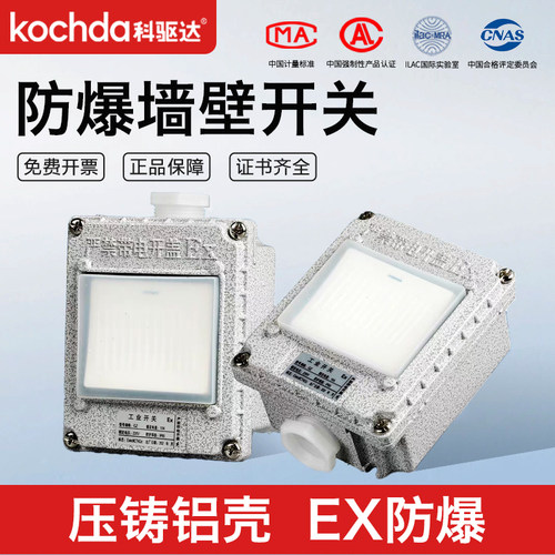 防爆墙壁开关 熔断路器86型明装单开双开10A20A厂房车间220V380V