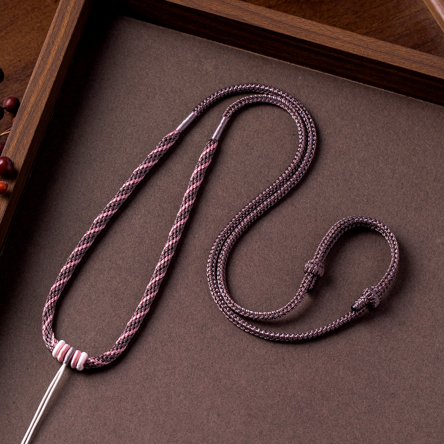 纯手工无事牌吊坠挂绳时尚编绳平安扣项链绳可调节编织女款