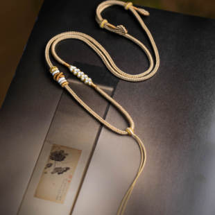 手工编织吊坠挂绳搭配平安扣八宝罗盘吊坠毛衣链绳子 098 暖笙BG