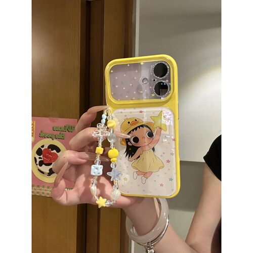 千：全包镜片黄色摘简约ins手机壳17promax保护iphone15女iPhone16pro双层iphone16卡通iPhone17苹果15pro