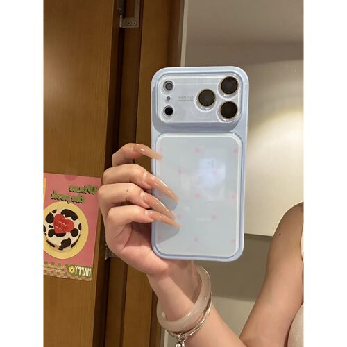 全包镜片波点天空蓝简约ins手机壳17promax保护iphone15女iPhone16pro双层iphone16卡通iPhone17苹果15pro