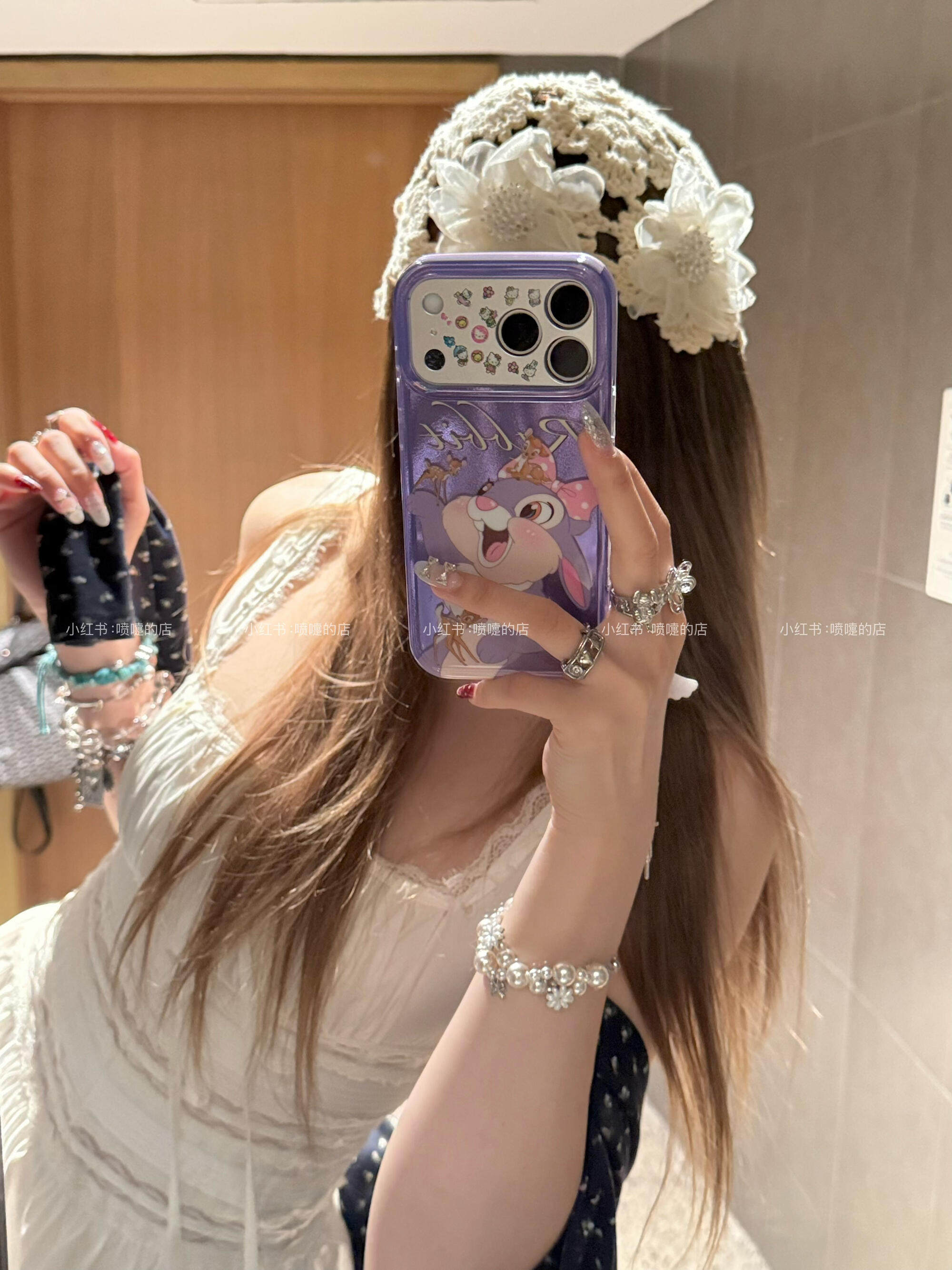 卡通萌动漫紫色系桑普兔适用韩系ins手机壳17promax苹果iphone17pro保护iPhone16pro双层iPhone17苹果15pro