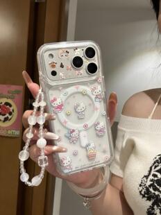 韩系ins磁吸透明kitty猫星星iPhone16手机壳17promax苹果iphone17pro保护iPhone16pro双层iPhone17苹果15pro