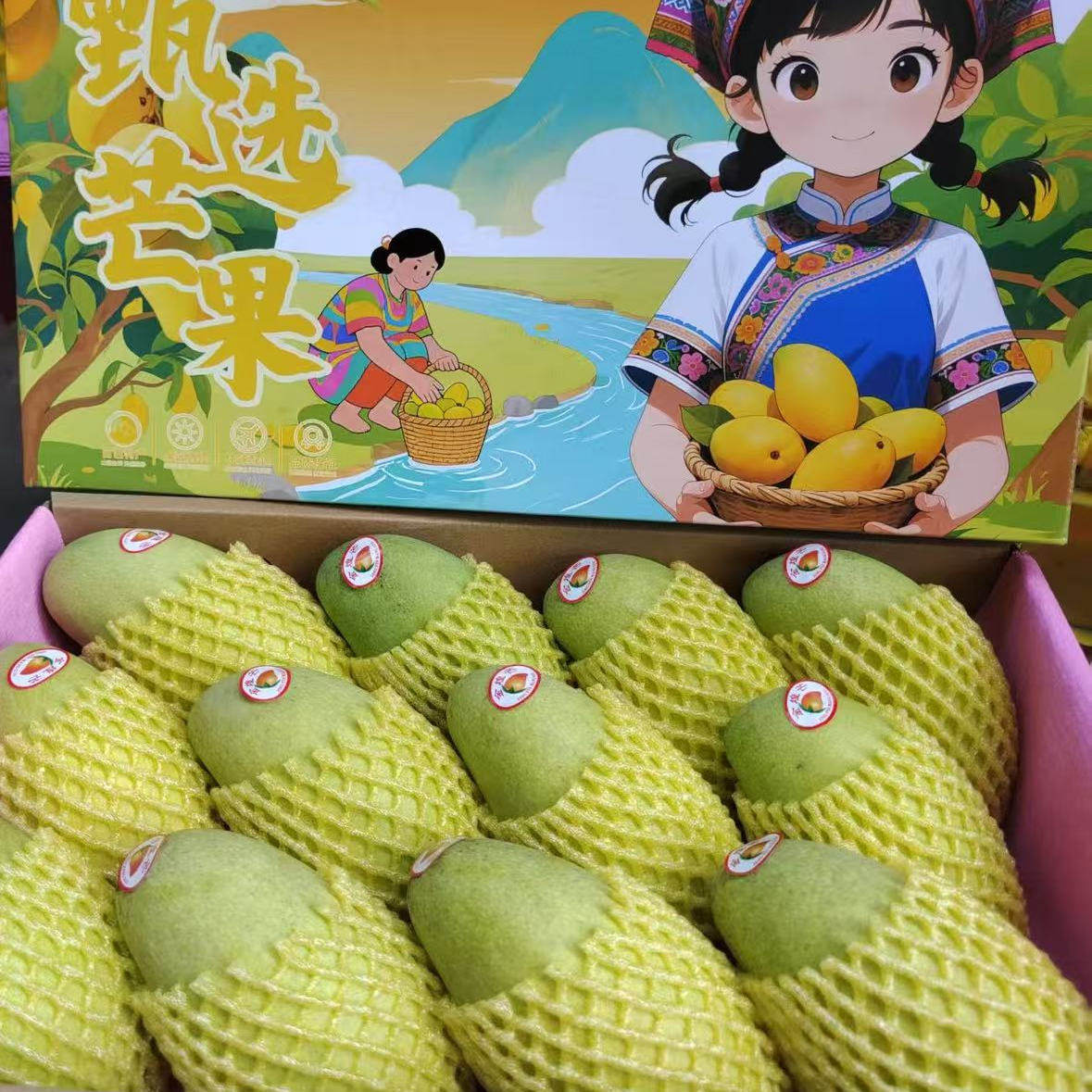 广西百色芒果精品大金煌芒整箱10斤礼盒装当季热带芒果树上熟顺丰