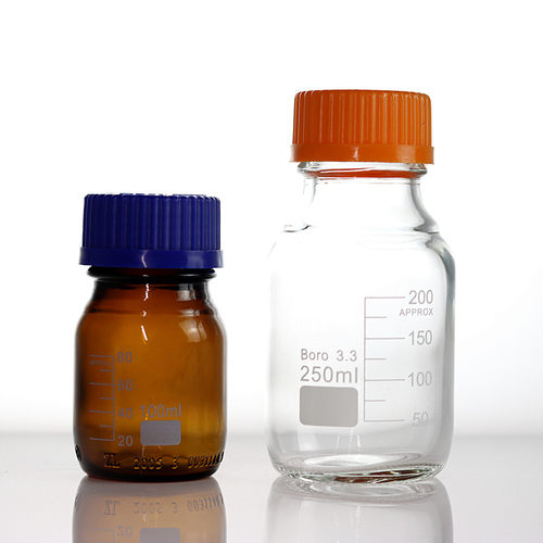 蓝盖试剂瓶100ml250ml500ml棕丝口玻璃瓶螺口采样瓶样品瓶密封瓶