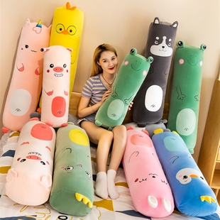 小哈士奇抱枕沙发客厅懒人长抱枕侧睡睡觉床上玩偶靠垫生日礼物女