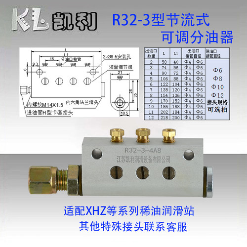 节流可调分油器稀油递进