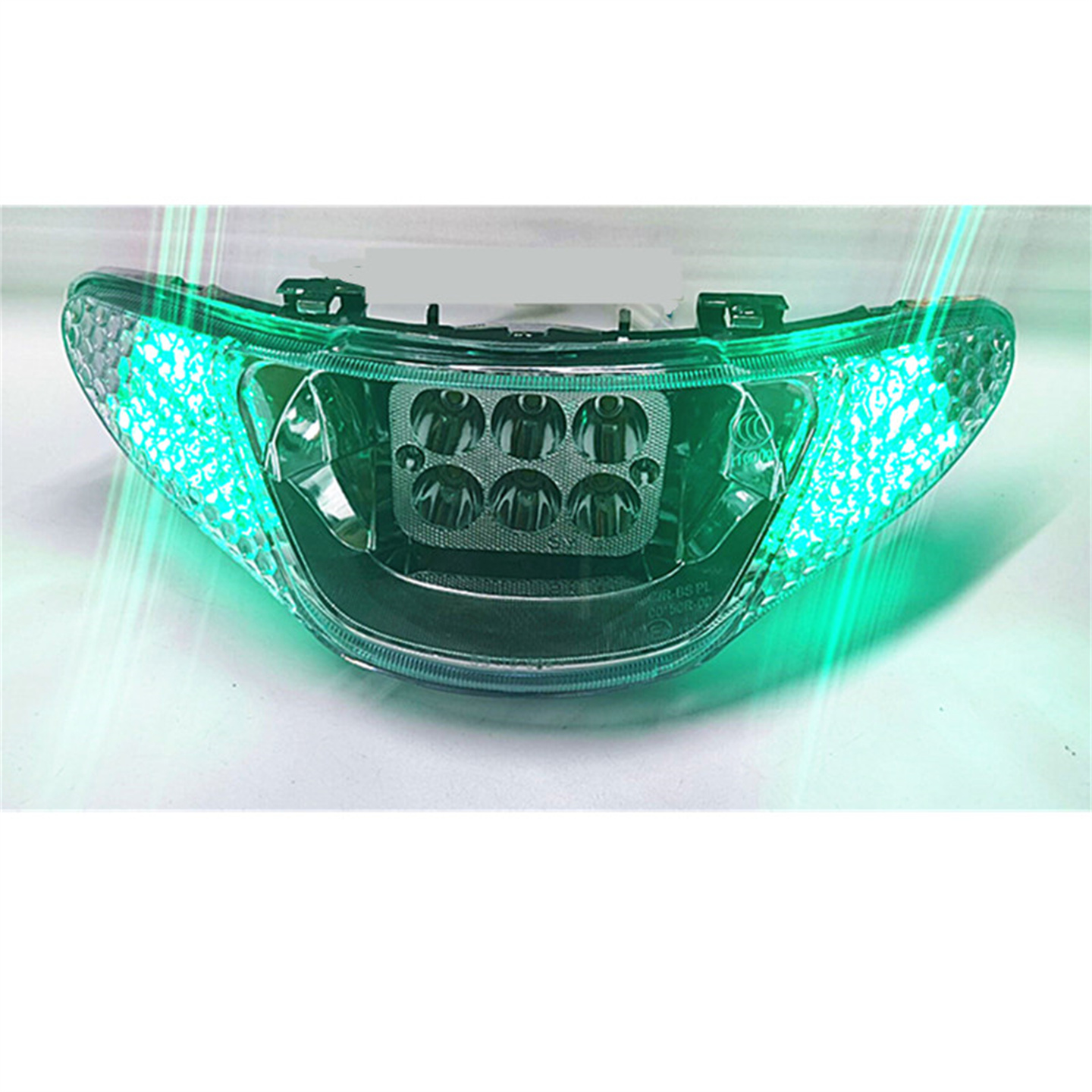 摩托车配件国二福喜GY6改LED大灯白光远近光花嫁大灯总成国2接线