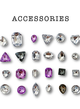 紫色满天星配饰适配Cross洞洞鞋钻石鞋饰品扣diy配饰鞋扣装饰鞋花