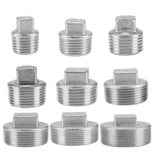304不锈钢外丝堵头牙堵外丝管堵/塞头丝堵4分6分1寸DN15/20/25/50