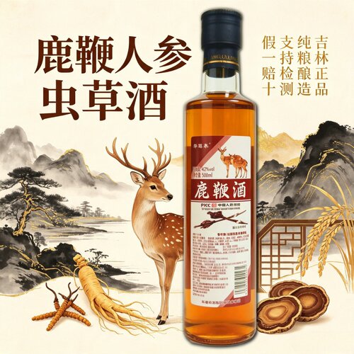 【假一赔十】正宗正品吉林双阳鹿鞭酒人参鹿茸血梅花鹿养生酒滋补