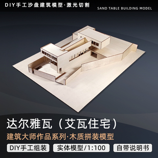 达尔雅瓦艾瓦住宅库哈斯建筑大师成品分析SU CAD切割图拼装模型