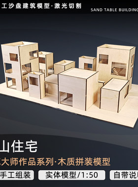 森山住宅建筑模型木质