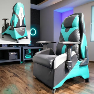 铖辛网吧电竞沙发椅子单人家用升降扶手乳胶垫网咖游戏可躺电脑椅