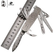 Handao công cụ ngoài trời Damascus đa mở gấp dao sống sót saber dao ngoài trời đa chức năng tự vệ - Công cụ Knift / công cụ đa mục đích